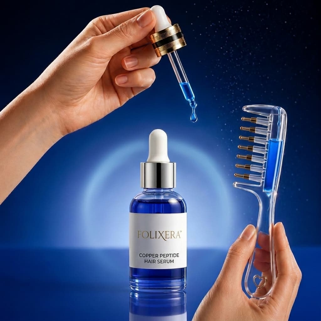 Folixera™ Scalp Relief Massage Comb + Serum Applicator